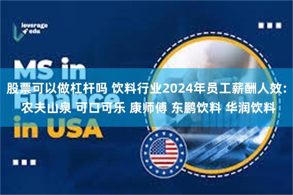 股票可以做杠杆吗 饮料行业2024年员工薪酬人效: 农夫山泉 可口可乐 康师傅 东鹏饮料 华润饮料